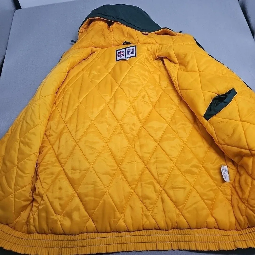 Vintage Green Bay Packers NFL Gameday Logo 7 Jacket (1990s) Hooded Men's XL Rare